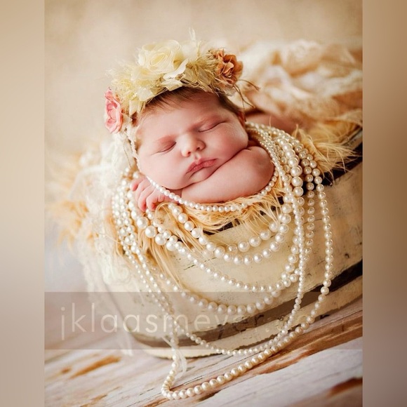 Real Feather Pink Angel Wings Lace Tutu Pearls Set Photo Prop Costume Dress Up - Picture 5 of 13